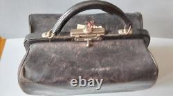 ANCIEN SAC DE VOYAGE, Trousse De Toilette Cristal Et Verre XIXe, MALLE ANTIQUE BAG