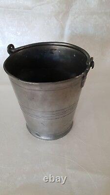 ANCIEN SEAU EN ÉTAIN SEAU A BÉNIR FIN XIX eme 3 POINÇONS