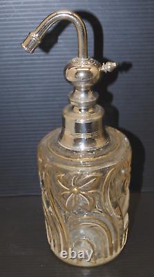 - ANCIEN SERVICE de TOILETTE CRISTAL SAINT LOUIS Fleurs de Violette dorure D
