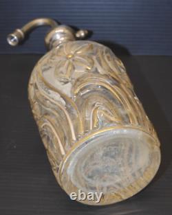 - ANCIEN SERVICE de TOILETTE CRISTAL SAINT LOUIS Fleurs de Violette dorure D