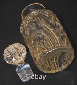 - ANCIEN SERVICE de TOILETTE CRISTAL SAINT LOUIS Fleurs de Violette dorure D