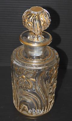 - ANCIEN SERVICE de TOILETTE CRISTAL SAINT LOUIS Fleurs de Violette dorure D