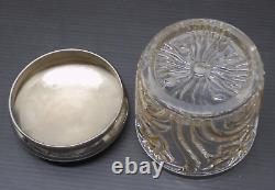 - ANCIEN SERVICE de TOILETTE CRISTAL SAINT LOUIS Fleurs de Violette dorure D