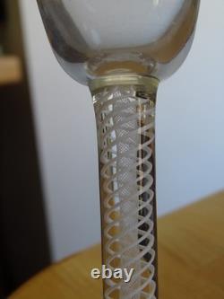 ANCIEN VERRE A PORTO APERITIF VERRERIE SOUFFLER BOUCHE AIR TWIST 18 EME ht 12 cm
