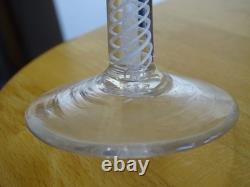 ANCIEN VERRE A PORTO APERITIF VERRERIE SOUFFLER BOUCHE AIR TWIST 18 EME ht 12 cm