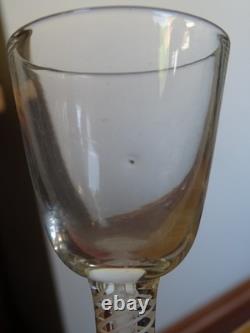 ANCIEN VERRE A PORTO APERITIF VERRERIE SOUFFLER BOUCHE AIR TWIST 18 EME ht 12 cm