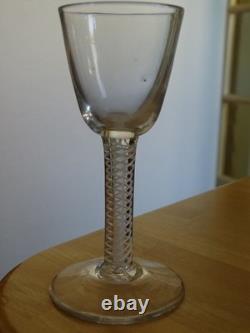 ANCIEN VERRE A PORTO APERITIF VERRERIE SOUFFLER BOUCHE AIR TWIST 18 EME ht 12 cm