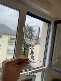 Ancien 6x Grand Verre Eau Vin Cristal BACCARAT Forme 9538 Taille 5777 15cm