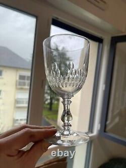 Ancien 6x Grand Verre Eau Vin Cristal BACCARAT Forme 9538 Taille 5777 15cm