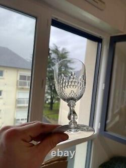 Ancien 6x Grand Verre Eau Vin Cristal BACCARAT Forme 9538 Taille 5777 15cm