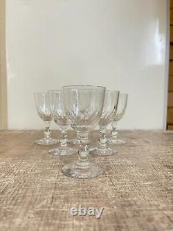 Ancien 6x Verre Vin Liqueur Cristal BACCARAT Forme 9538 Taille 5777 13cm
