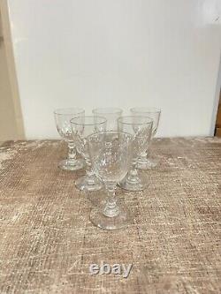 Ancien 6x Verre Vin Liqueur Cristal BACCARAT Forme 9538 Taille 5777 13cm