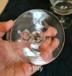 Ancien 7 Verres À Eau Cristal Baccarat Ou Saint Louis GRAVÉ Non SIGNÉ