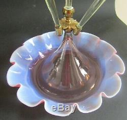 Ancien Canneberge Verre Grand Epergne cranberry glass victorian