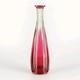 Ancien Carafe A Liqueur Overlay En Cristal Taillé Doublé Rouge Saint Louis