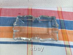Ancien Cendrier Rectangle Cristal De Baccarat Estampillé Occasion Rayures
