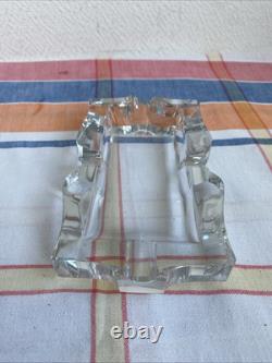 Ancien Cendrier Rectangle Cristal De Baccarat Estampillé Occasion Rayures