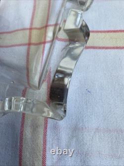 Ancien Cendrier Rectangle Cristal De Baccarat Estampillé Occasion Rayures