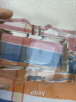 Ancien Cendrier Rectangle Cristal De Baccarat Estampillé Occasion Rayures