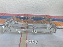 Ancien Cendrier Rectangle Cristal De Baccarat Estampillé Occasion Rayures