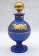 Ancien Flacon A Parfum Opaline Bleue Epoque Charles X Xixe 1820 Dorure France