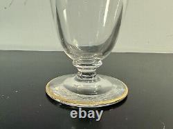 Ancien Flacon Verre Émaillé Dorure, Décor Floral, Era Saint Louis, Baccarat