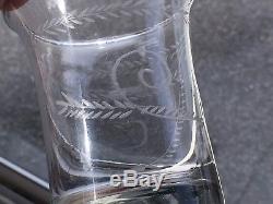 Ancien Gobelet Verre Normand fin XVIIIème Gravé Monogrammé Antique GLASS 18TH