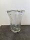 Ancien Grand Vase Cristal Signe Daum France Deco