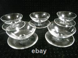 Ancien Lot 5 Coupes A Glace En Cristal Service Coupelles A Fruit Dessert