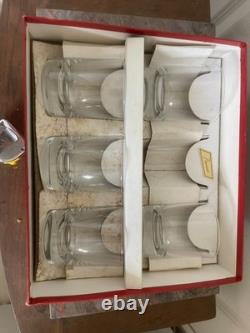 Ancien Lot x5 Coffret Verre Whisky Cristal BACCARAT modèle Perfection