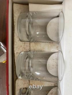 Ancien Lot x5 Coffret Verre Whisky Cristal BACCARAT modèle Perfection