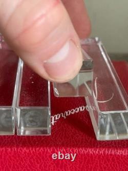 Ancien Porte Couteau Cristal BACCARAT Carré Rectangle