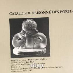 Ancien Porte Menu René Lalique créé le 12/06/1924 -Parfait État! Superbe! Haut5cm