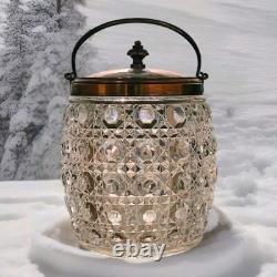 Ancien Pot À Biscuits Cristal Baccarat XIX Modèle Diamant / Pontarlier