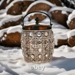 Ancien Pot À Biscuits Cristal Baccarat XIX Modèle Diamant / Pontarlier