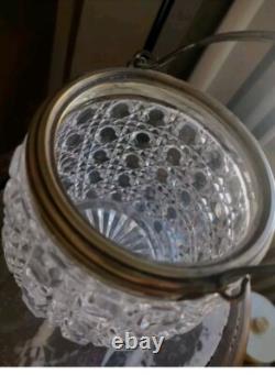 Ancien Pot À Biscuits Cristal Baccarat XIX Modèle Diamant / Pontarlier