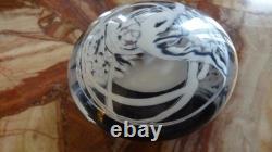 Ancien Presse Papier Sulfure Signe Daum (etat Exceptionnel)