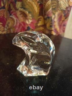 Ancien Presse Papier Tête d'Aigle Cristal De St Louis