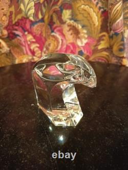 Ancien Presse Papier Tête d'Aigle Cristal De St Louis