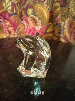 Ancien Presse Papier Tête d'Aigle Cristal De St Louis