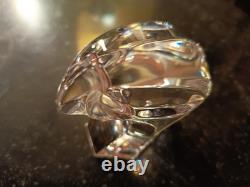 Ancien Presse Papier Tête d'Aigle Cristal De St Louis