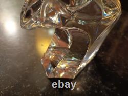 Ancien Presse Papier Tête d'Aigle Cristal De St Louis