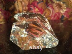 Ancien Presse Papier Tête d'Aigle Cristal De St Louis