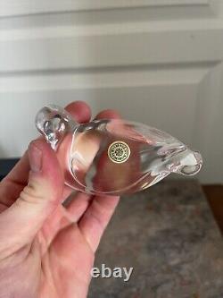 Ancien Sculpture Cristal Val Saint Lambert Otarie Canard Animaux Hussein 1 1994