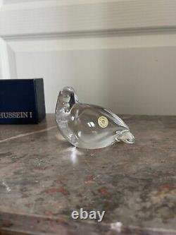 Ancien Sculpture Cristal Val Saint Lambert Otarie Canard Animaux Hussein 1 1994