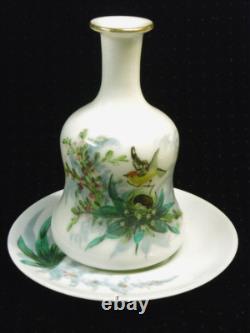 Ancien Service A Eau De Nuit Carafe Assiette Opaline Emaillee