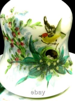 Ancien Service A Eau De Nuit Carafe Assiette Opaline Emaillee