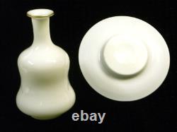 Ancien Service A Eau De Nuit Carafe Assiette Opaline Emaillee