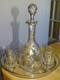 Ancien Service A Liqueur Cristal Style Baccarat Modele Decor Florale A L'or Fin