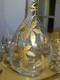 Ancien Service A Liqueur Cristal Style Baccarat Modele Decor Florale A L'or Fin